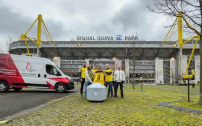Dortmund. Drohnen am Signal Iduna Park