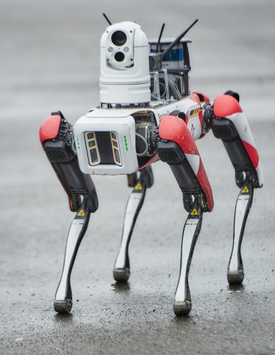 walking robot spot with security payload