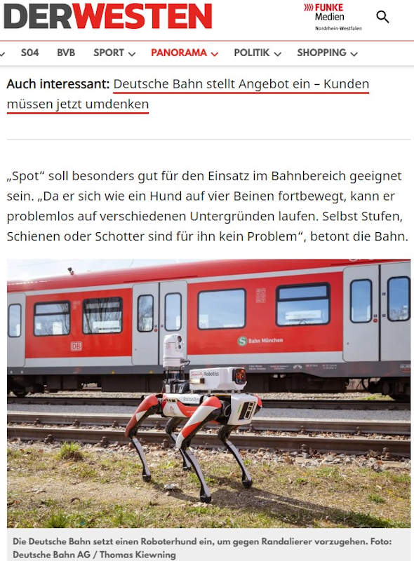 Der Westen_Deutsche Bahn_Roboter gegen Graffiti - Spot on for the next step security on DB